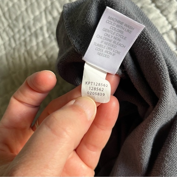 J JILL ~ Pure Jill Grey Pima Cotton Spandex Slim-Leg Cropped Lounge Pant - Picture 11 of 13